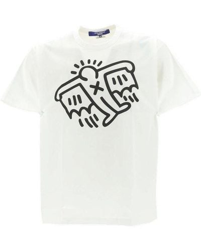 Junya Watanabe Graphic Printed Crewneck T-shirt - White