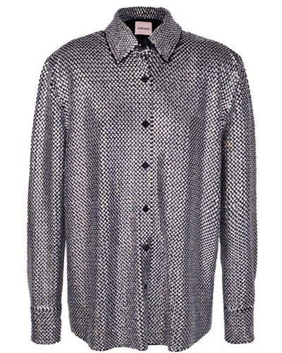 Alexandre Vauthier Buttoned Long-sleeved Shirt - Gray