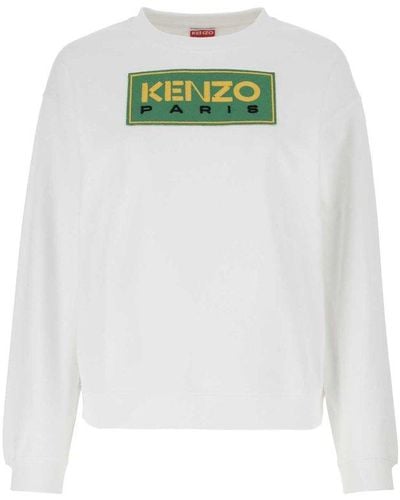 KENZO Logo-printed Crewneck Sweatshirt - White