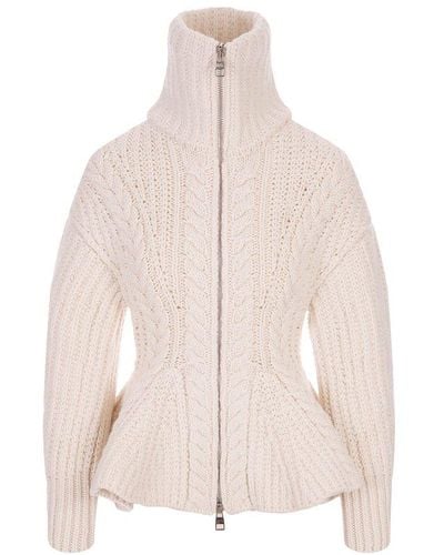 Alexander McQueen Funnel-neck Zip-up Cardigan - Pink