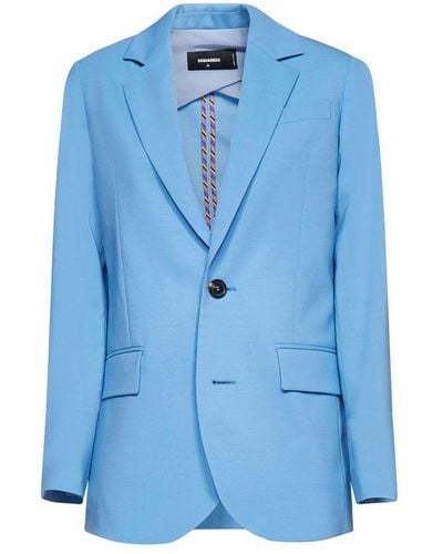 DSquared² Single-breasted Tailored Blazer - Blue