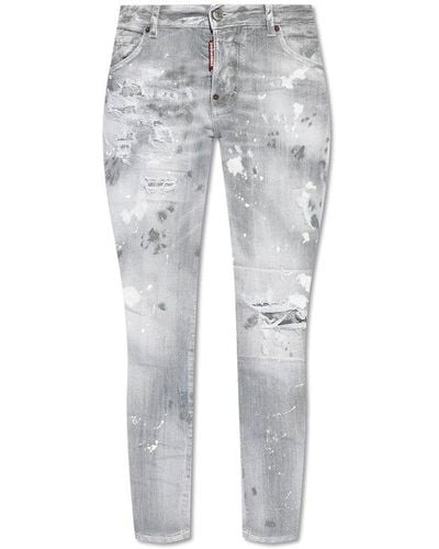 DSquared² Cool Girl Distressed Jeans - Grey