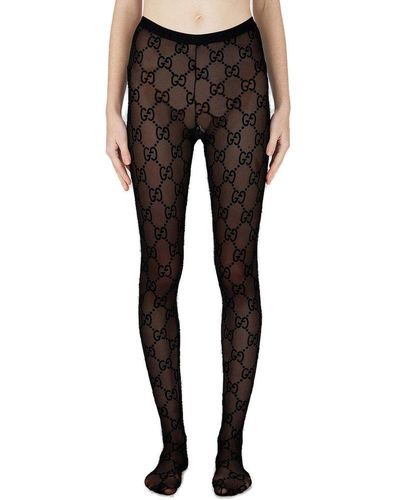 Gucci GG Patterned Sheer Tights - Black