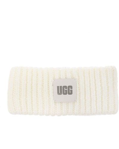 UGG Logo Patch Headband - White