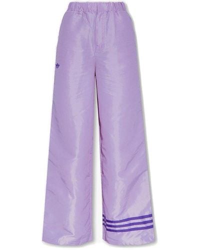 adidas Originals Pants With Logo - Purple