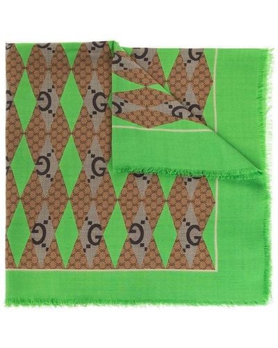 Gucci Patterned Scarf - Green