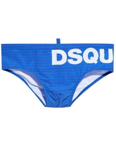 DSquared² Stretch Swim Briefs - Blue