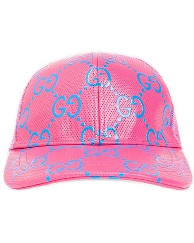 Gucci GG Monogram Printed Baseball Cap - Pink