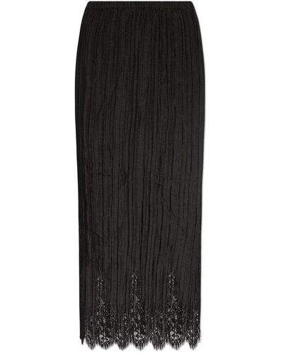 Zimmermann Lace-detailed Pleated Skirt - Black