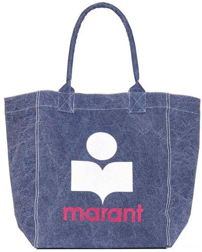 Isabel Marant Logo Detailed Tote Bag - Blue