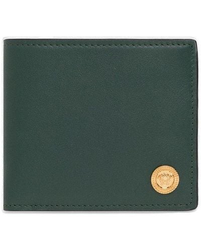 Versace Bifold Wallet With Medusa Head - Green