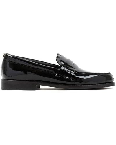 Golden Goose Almond Toe Penny Loafers - Black