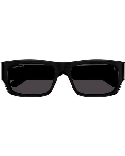 Balenciaga Rectangle Frame Sunglasses - Black