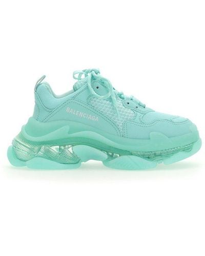 Balenciaga Triple S Lace-up Chunky Trainers - Green