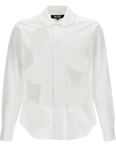 COMME DES GARÇON BLACK Cut-out Long-sleeved Shirt - White
