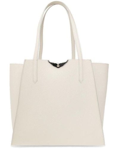 Zadig & Voltaire Initiale Woven Jute Tote on SALE