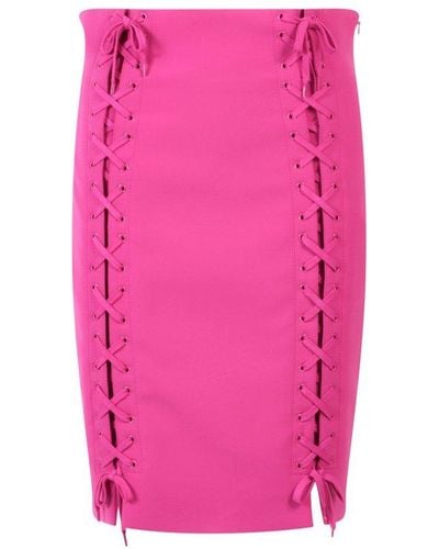 Moschino Skirt In Crêpe - Pink