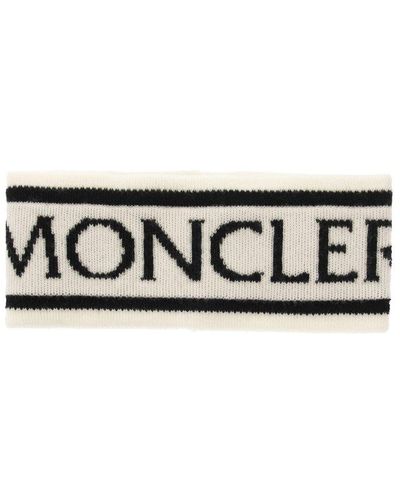 Moncler Logo-embroidered Knit Headband - White
