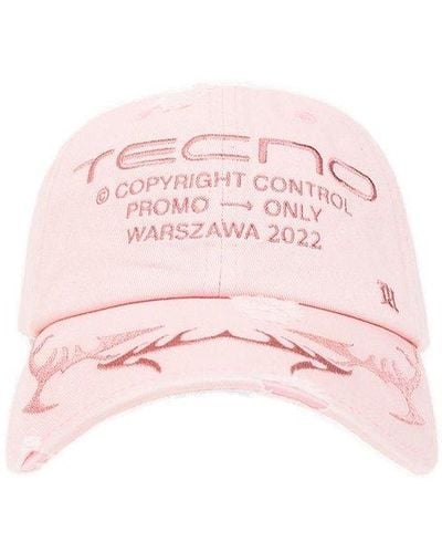 MISBHV Logo Embroidered Baseball Cap - Pink