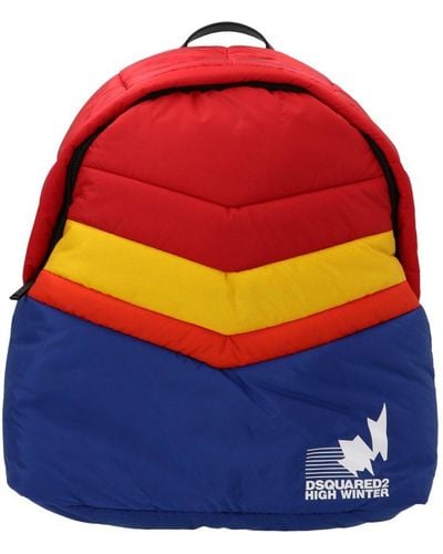 DSquared² Logo Print Padded Backpack - Multicolor