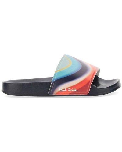 Paul Smith Swirl Stripe Open-toe Slides - Multicolour