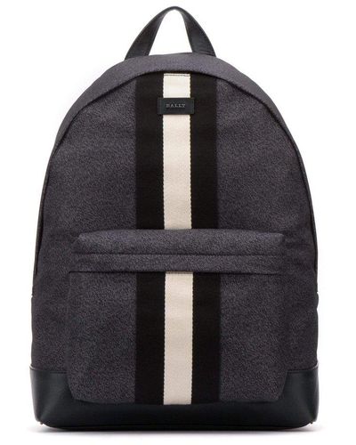 Bally printed Nylon Hingis Backpack - Black
