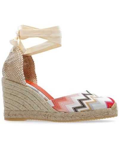Missoni Zigzag-woven Ankle-tied Wedge Espadrilles - Multicolor