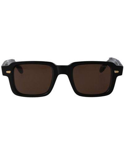 Cutler and Gross Rectangular Frame Sunglasses - Brown