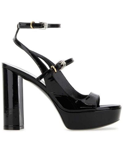 Givenchy Open Toe Platform Sandals - Black