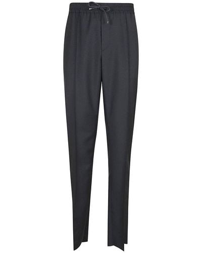 Valentino Drawstring Straight Fit Pants - Gray