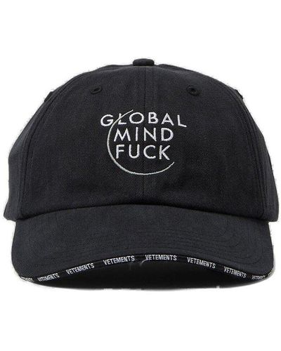 Vetements Global Mind Fuck Baseball Cap - Black