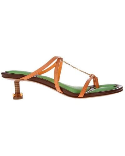 Jacquemus Pralu 45mm Leather Sandals - Multicolor