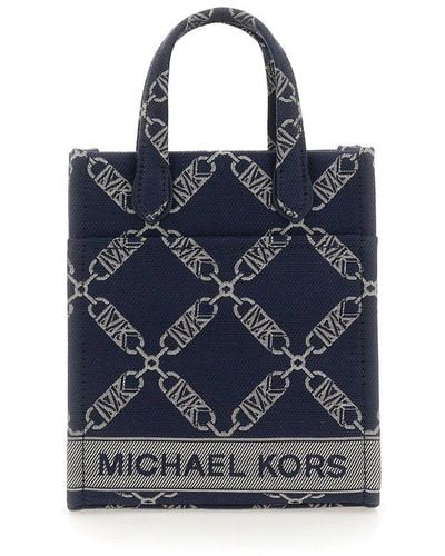 MICHAEL Michael Kors Gigi Empire Logo Detailed Crossbody Bag - Blue