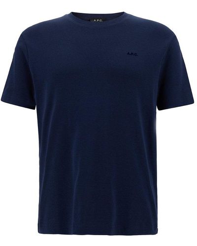 A.P.C. Lewis Crewneck T-shirt - Blue