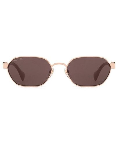 Gucci Round Frame Sunglasses - Pink