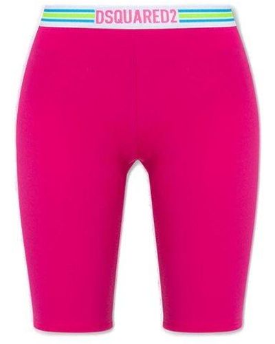 DSquared² Elasticated Waistband Cropped Leggings - Pink
