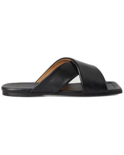 Marsèll Crossover Strap Slip-on Sandals - Black