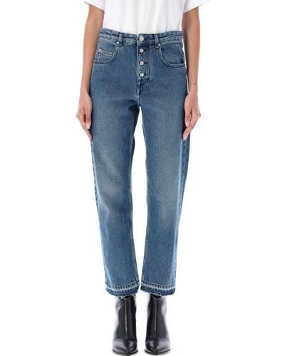Isabel Marant High-rise Cropped Jeans - Blue