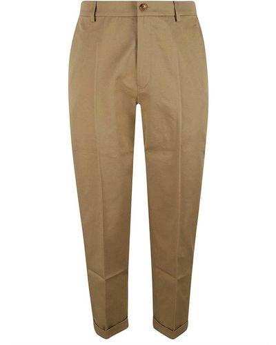 KENZO Tapered-leg Tailored Trousers - Natural