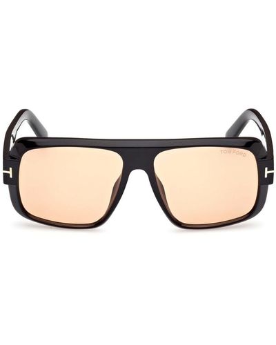 Tom Ford Turner Aviator Frame Sunglasses - Black