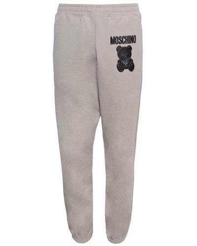 Moschino Teddy Bear Motif Track Trousers - Grey