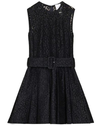 Patou Pleated Mini Dress - Black