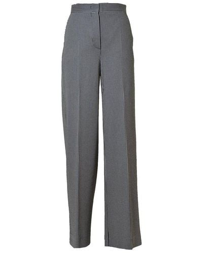 Max Mara High-waisted Wide-leg Trousers - Grey