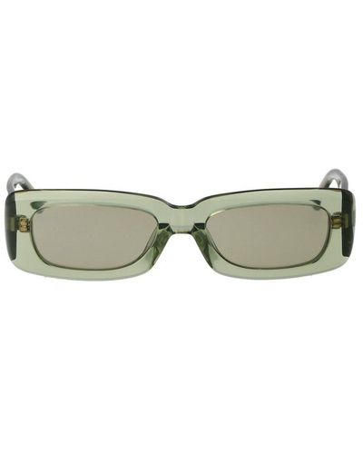 Linda Farrow X The Attico Squared-frame Sunglasses - Green