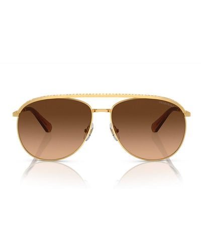 Swarovski Eyewear Aviator Sunglasses - Brown