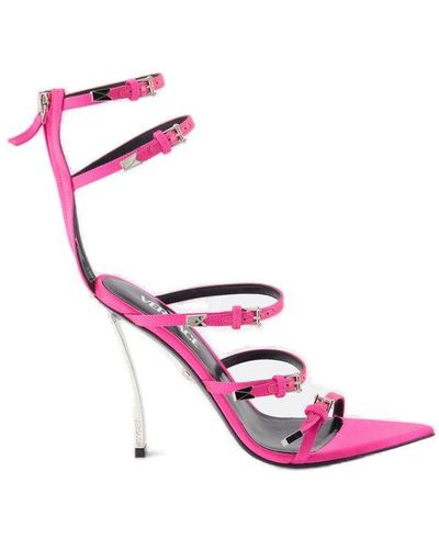 Versace Pin-point Buckle-strap Fastened Sandals - White