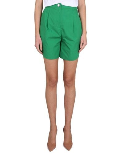 Boutique Moschino Pleated Shorts - Green