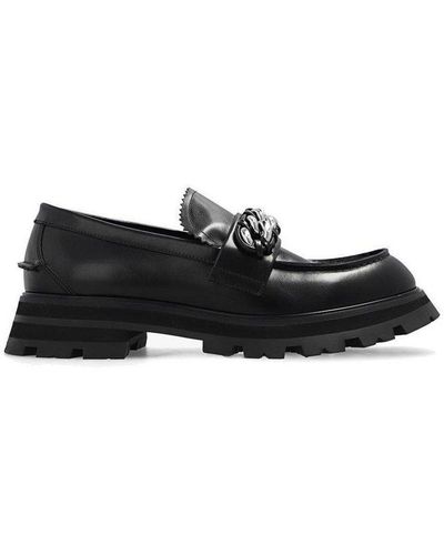 Alexander McQueen Chain-linked Penny Loafers - Black