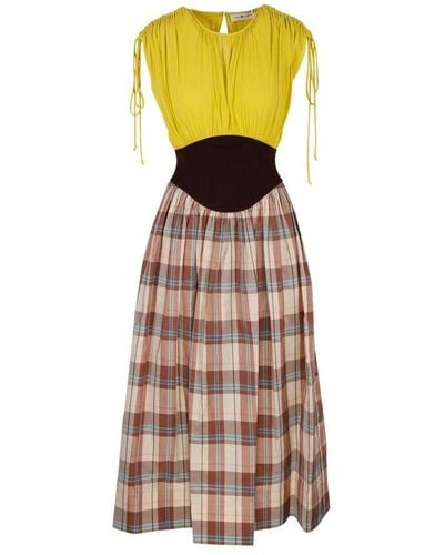 Tory Burch Panelled Sleeveless Dress - Multicolour