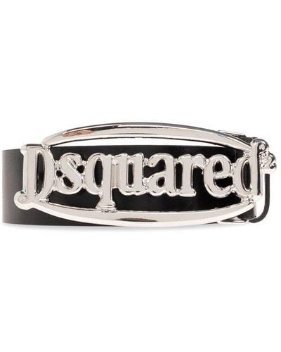 DSquared² Belt With Logo, - Black